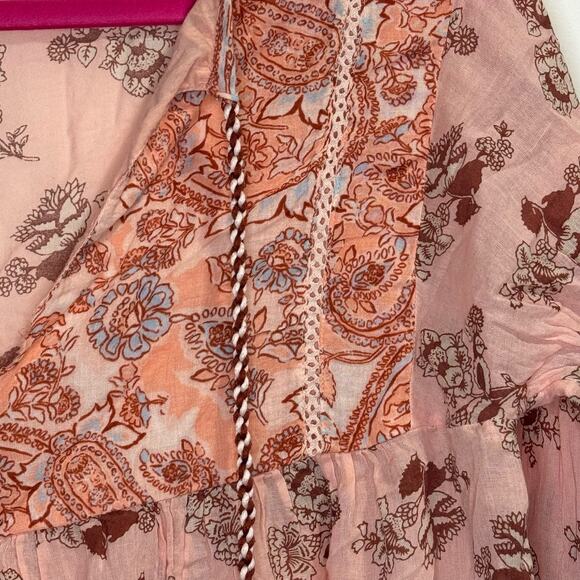 Rachel Zoe Floral Long Sleeve Babydoll Top Size M - Picture 3 of 11